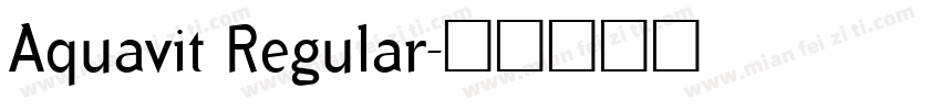 Aquavit Regular字体转换